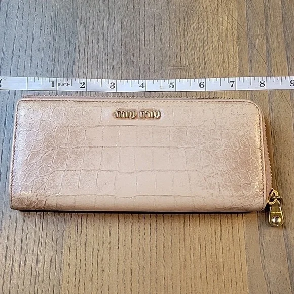 Miu Miu Long khaki zipper wallet - Picture 5 of 6